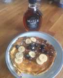 Big Messy Loaded American-Style breakfast pancakes