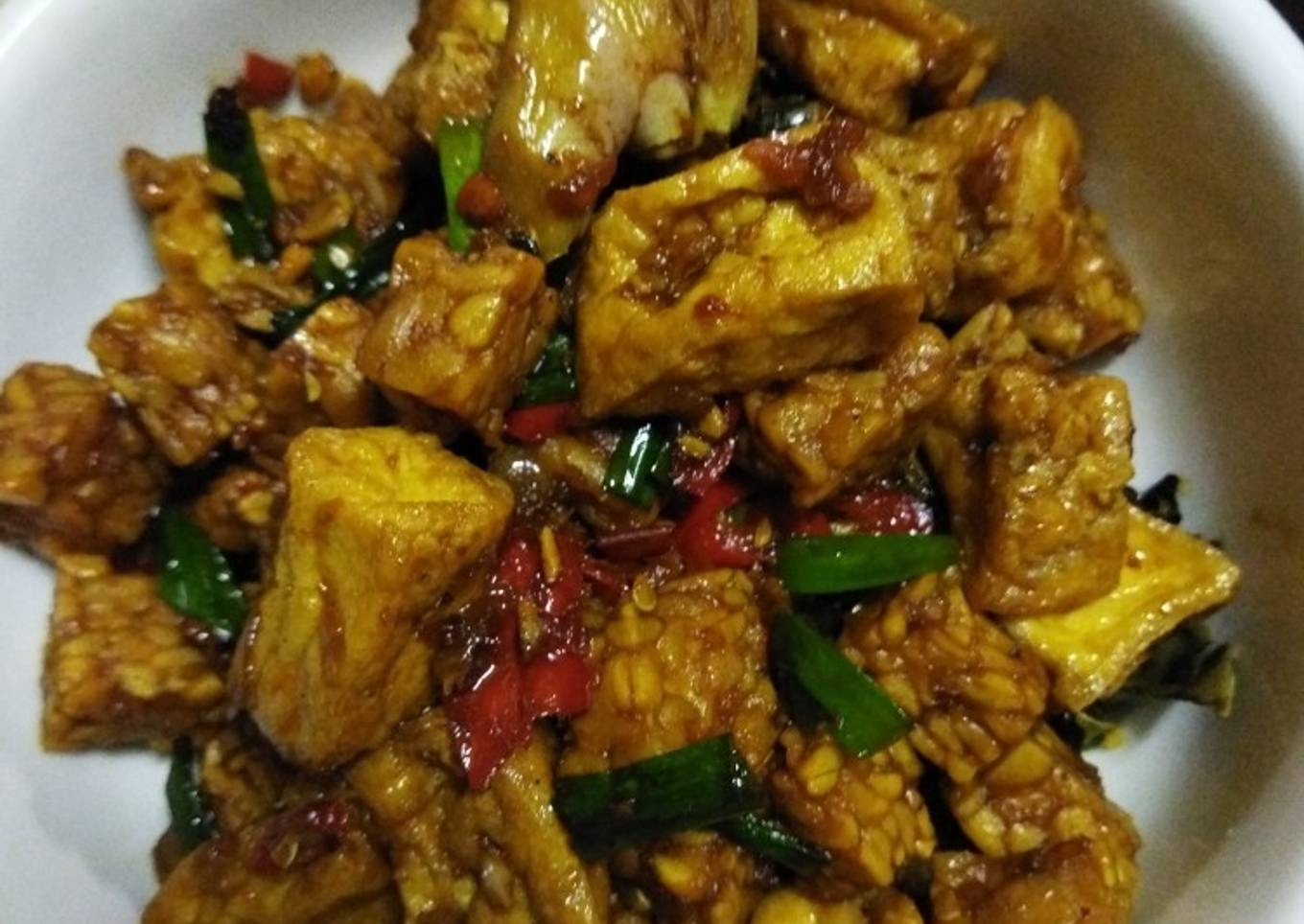 Oseng Tahu Tempe Kecap Pedas