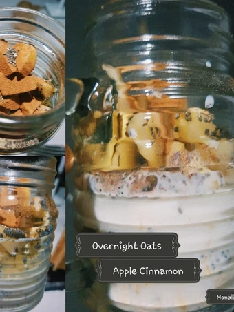 Langkah Mudah untuk Membikin Resep  Overnight Oats - Apple Cinnamon yang Lezat Sekali, Sempurna