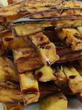 Torre de berenjenas fritas con miel de caña deliciosas 🍆