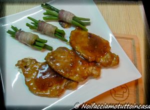 Foto di Scaloppine al marsala con fagottini di fagiolini