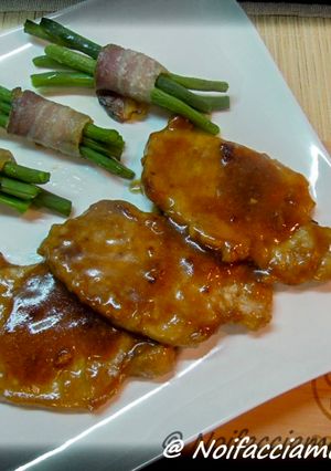 Foto di Scaloppine al marsala con fagottini di fagiolini