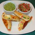 Flautas de huevos revueltos con pimientos