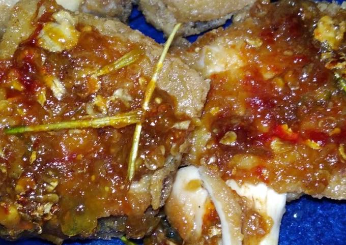 Ayam geprek sambel gochujang