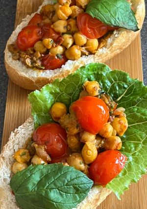 A picture of Sautéed Chickpea Sandwich.