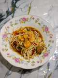 Tumis Kecambah Udang + Bakso
