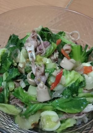 Foto resep Oseng kiciwis cumi pedas