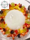 เต้าฮวยกลิ่นอัลมอนด์ กับผลไม้รวม Chinese Pudding and Fruit
