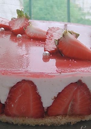 صورة لوصفة الفريزي🍓 كيكة الفراولة الرائعة 🤤