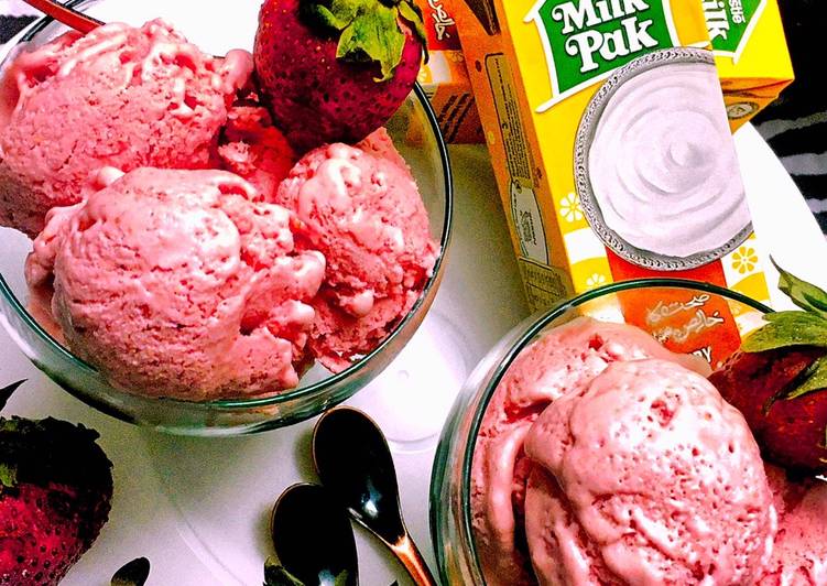 Easiest Way to Prepare Favorite STRAWBERRY 🍓 ICECREAM 🍦