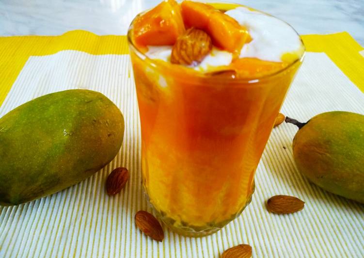 Steps to Make Any-night-of-the-week Mango malai lassi