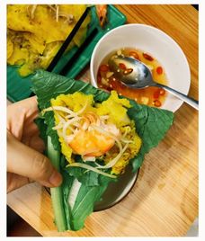 cải bẹ xanh bánh xèo