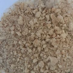 A picture of Left over bun breadcrumbs.