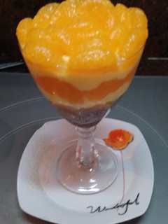 Una foto de Tarta de queso con mandarina
