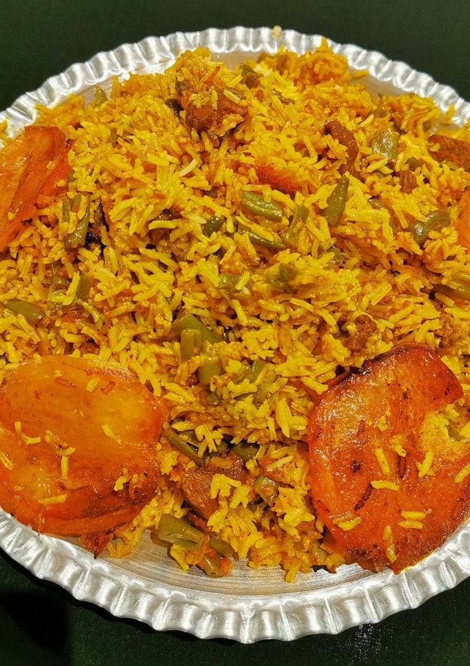 عکسی از دستور لوبیا پلو لیلایی☺️☺️☺️