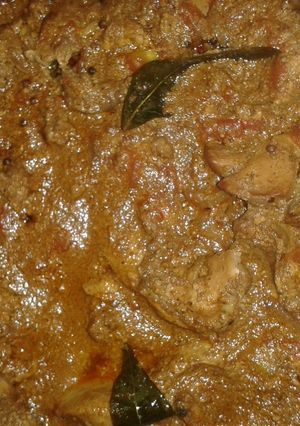 A picture of Saucy Chicken Liver Masala.
