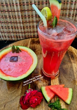 A picture of Watermelon Rose Refreshing Cooler - Quench Your Thirst In Summer.