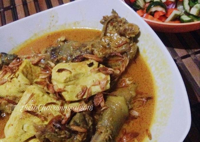 Opor Ayam Kampung mix Tahu