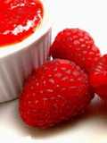 Vegan Panna Cotta with Raspberry Sauce