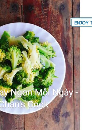 Hình của món Bông cải xanh luộc chay.