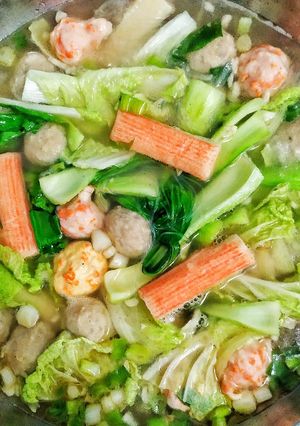 Foto resep Sup bakso campur