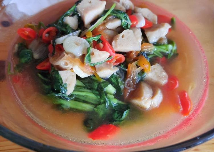 Resep Cah kangkung baso/udang | Resep Membuat Cah kangkung baso/udang Yang Lezat