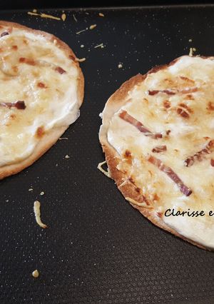 A picture of Quick Flammekueche-Style Tortilla Flatbreads.