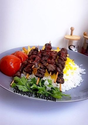 عکسی از دستور کباب دل مرغ