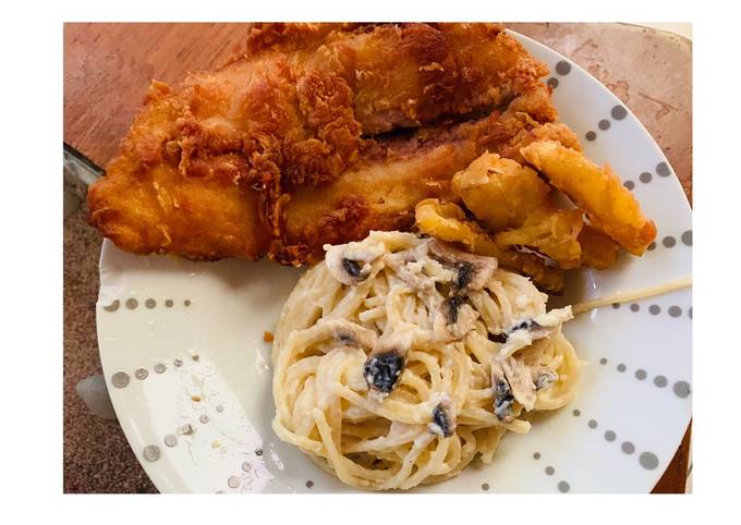 Fish chip Creamy pasta ala Fish n co