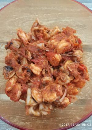 Foto resep Udang cumi pedes
