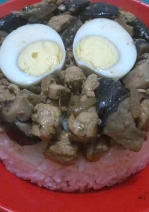 Foto resep Nasi Tim ayam jamur sintake
