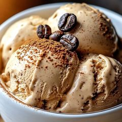 A picture of Coffee and Hazelnut No Churn Ice Cream.