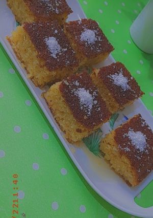 صورة لوصفة بسبوسة بزاف بنينة 💚🍯 لمطبخ مريومة