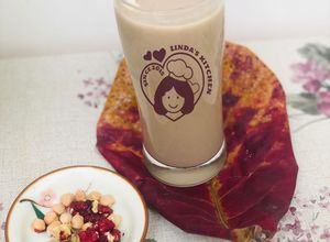 Hình của món Sữa đậu gà & hạt óc chó.