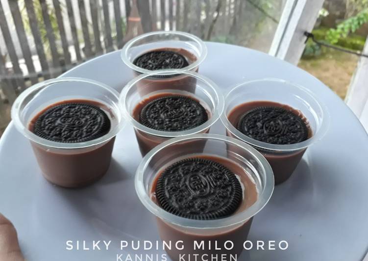 Resep 7. Silky Puding Milo Oreo | Cara Membuat 7. Silky Puding Milo Oreo Yang Bikin Ngiler