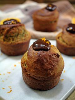 Una foto de Muffins veganos de naranja