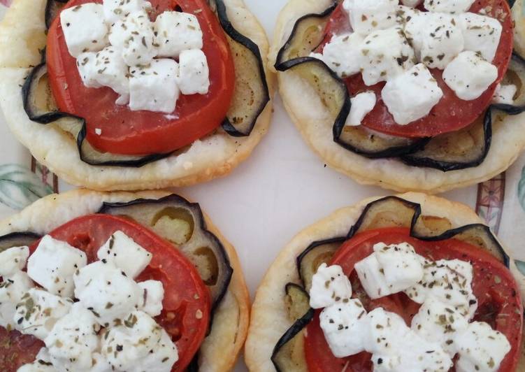 Feta and veg tartlets