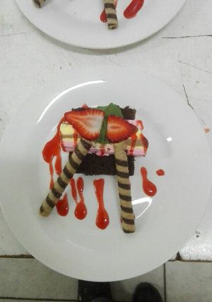 Una foto de Brownie Al coñac con helado