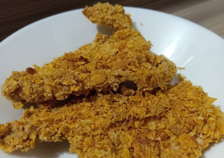 Cara Gampang Membuat Baked crunchy chicken, Enak Banget