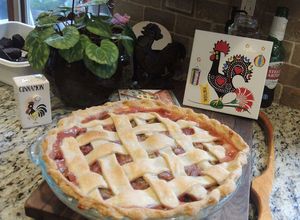 Foto resep Pie Cherry & Rhubarb ala Mertua