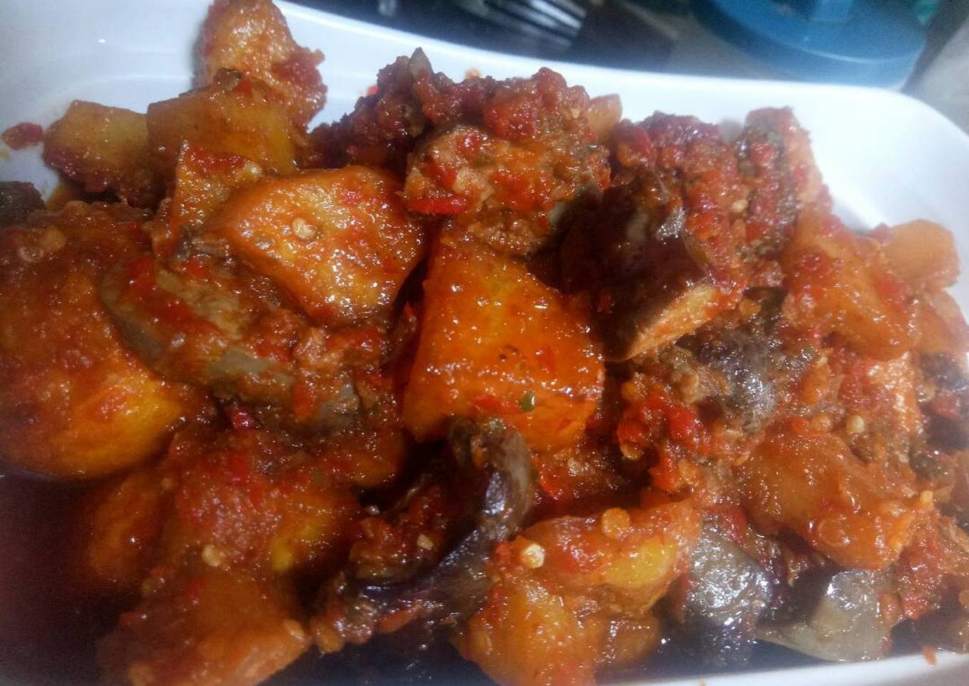 Resep Balado ati kentang Anti Gagal