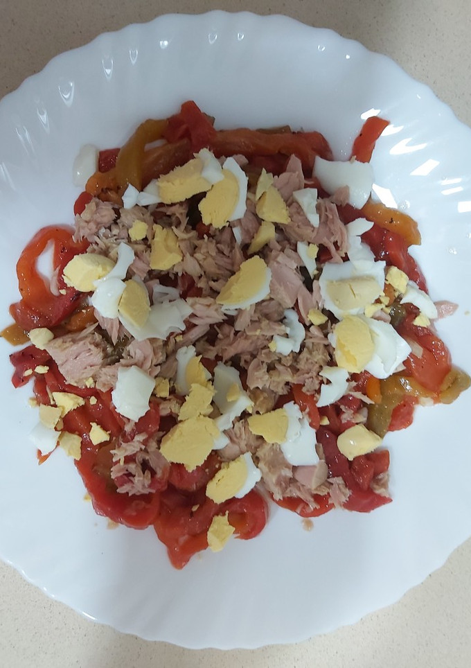 Una foto de Ensalada de pimientos asados