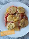 غراتان بطاطس مع الطماطم 🍅🧀🌿