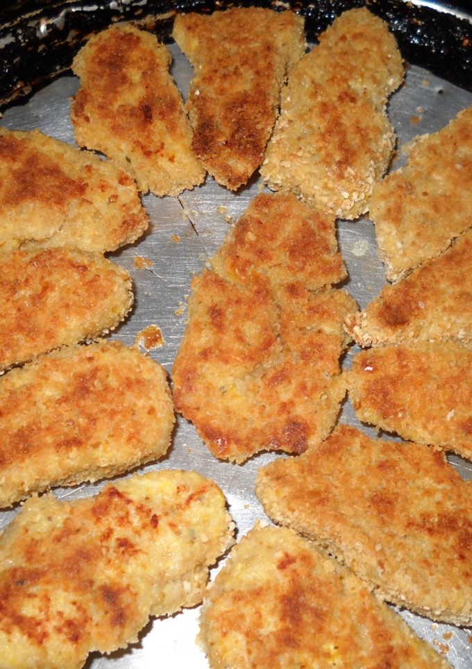 Una foto de Nuggets de choclo y pollo