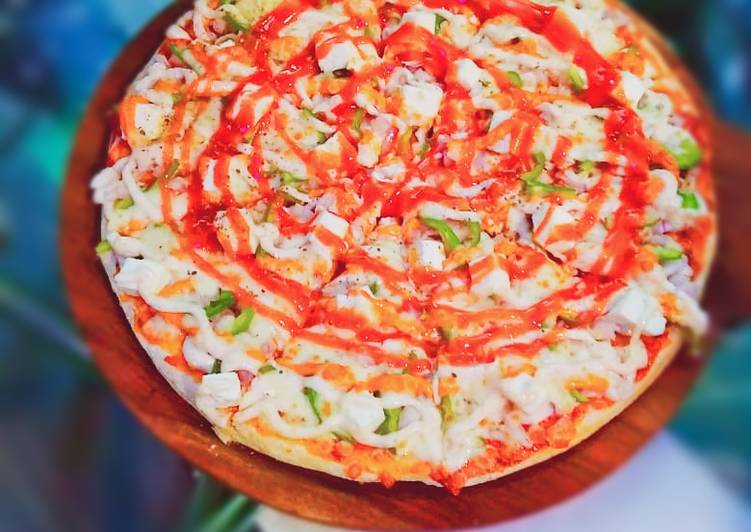 Step-by-Step Guide to Prepare Speedy Homemade paneer cheesy Pizzaa 🍕