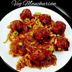 A picture of Manchurian Veggie Style.