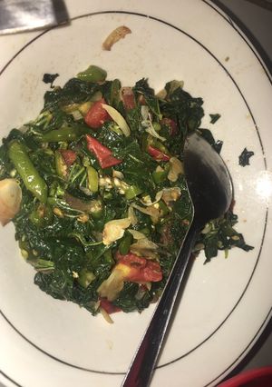 Foto resep Tumis daun ubi pedas gurih