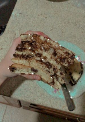 Una foto de Pancakes con chocolate