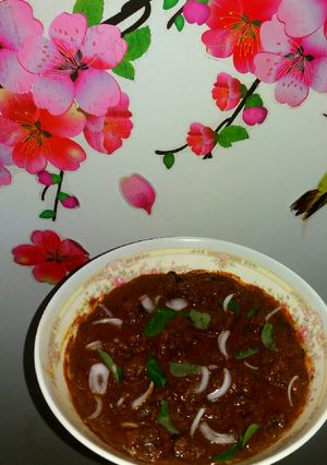A picture of Kerala Style Mutton Roast.