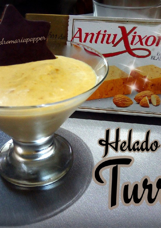 Una foto de Helado de turrón. (Thermomix)